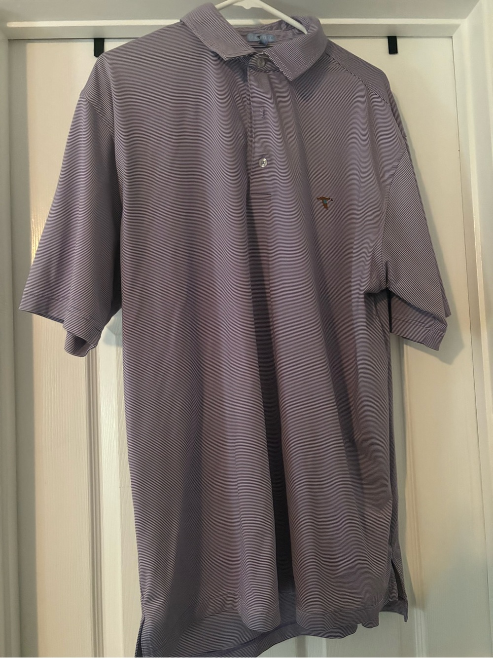 Men's Short-Sleeve Polo in Light Lavender - Soft Breathable Knit
